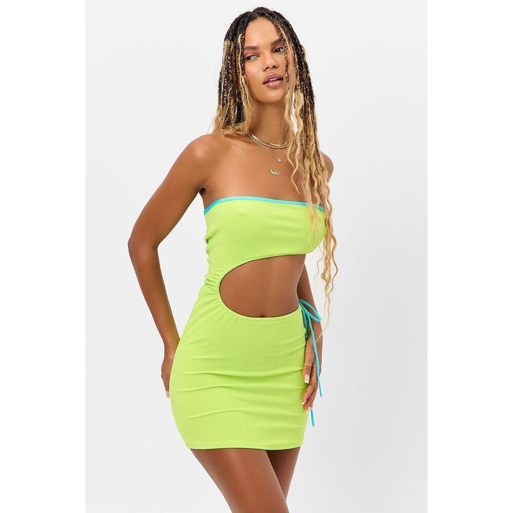 Frankie’s Bikinis Renee Terry Strapless Tube Sz Small Dress
